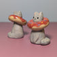 Donut Fiasco Kitty Cat Ceramic Figurine