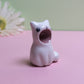 Screaming Cat Ceramic Figurine