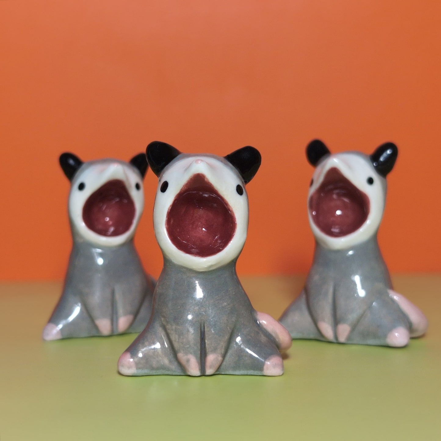 Screaming Possum Ceramic Figurine