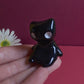 Slouching Black Void Cat Ceramic Figurine