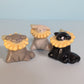 Mini Sunflower Puppy Dog Ceramic Figurine