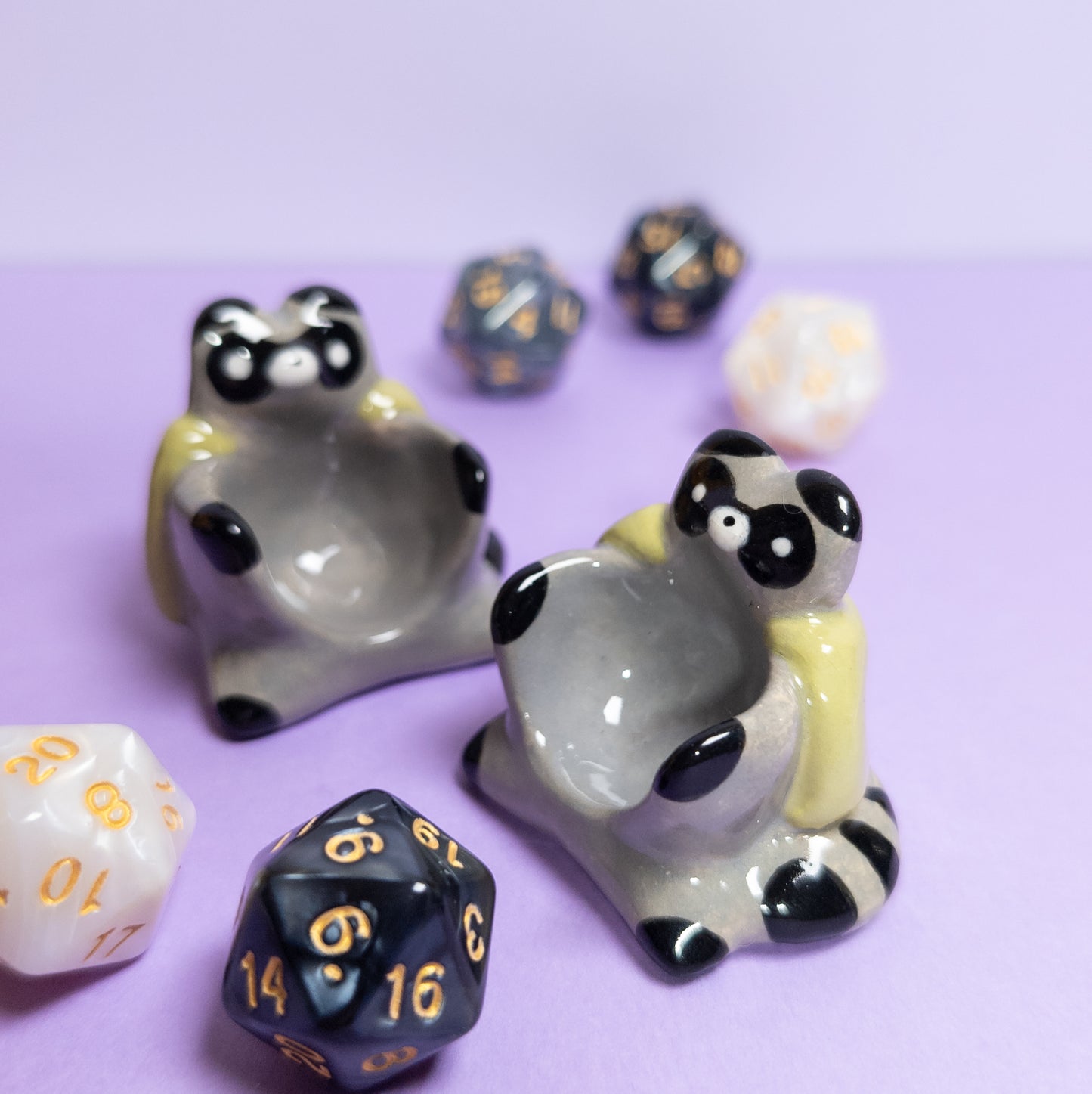 Raccoon with Cloak Dnd Companion D20 Holder