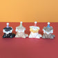Mini Clown Puppy Dog Ceramic Figurine