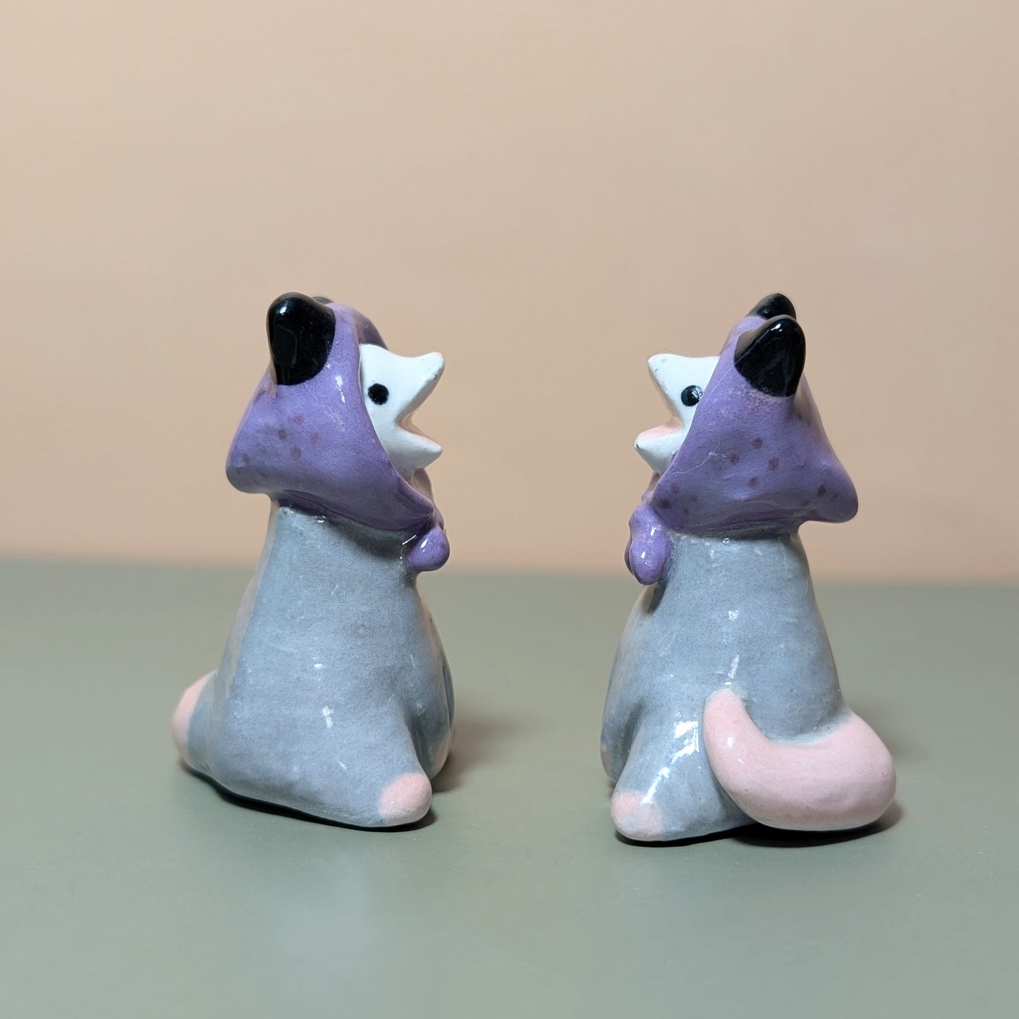 Babushka Possum Ceramic Figurine