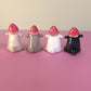Mini Strawberry Puppy Dog Ceramic Figurine