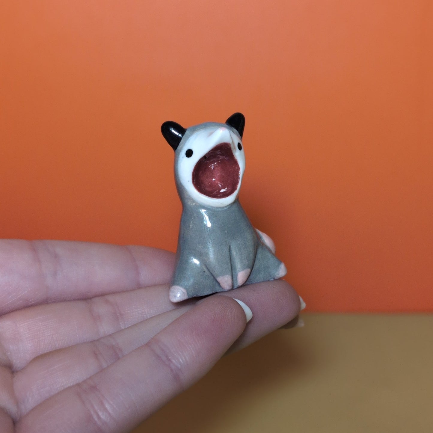 Screaming Possum Ceramic Figurine