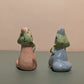 Babushka Cat Ceramic Figurine