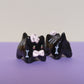 Mini Skeleton Puppy & Cat Ceramic Figurines