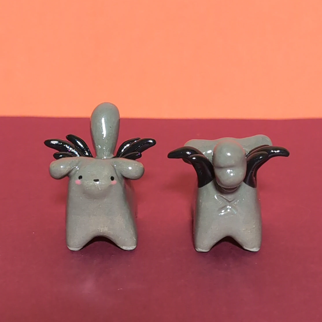 Mini Spider Puppy & Cat Ceramic Figurines