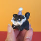 Mini Clown Puppy Dog Ceramic Figurine