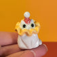 Mini Clown Kitty Cat Ceramic Figurine