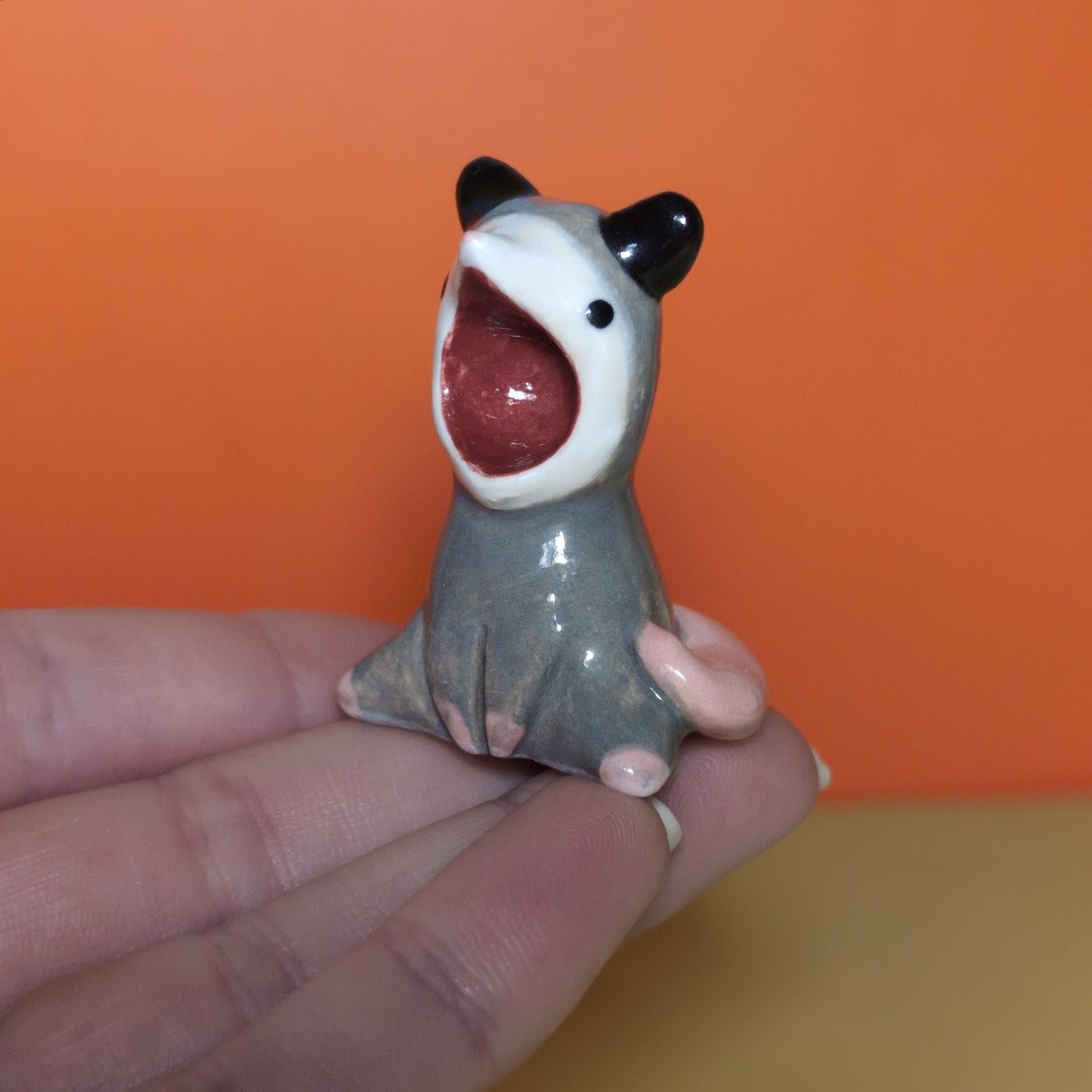 Screaming Possum Ceramic Figurine