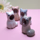 Screaming Cat Ceramic Figurine