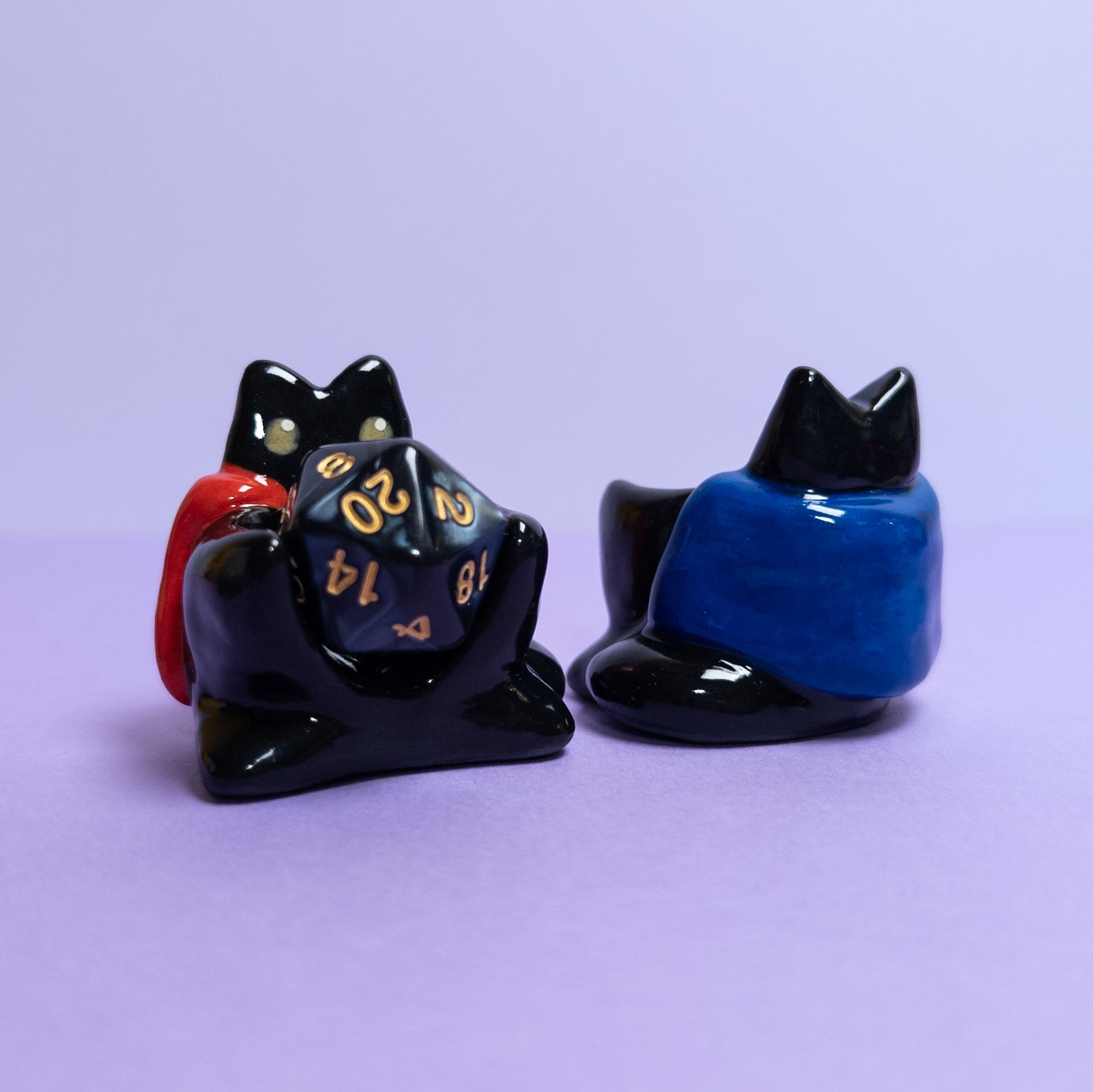 Cat with Cloak Dnd Companion D20 Holder