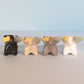 Mini Flower Puppy Dog Ceramic Figurine