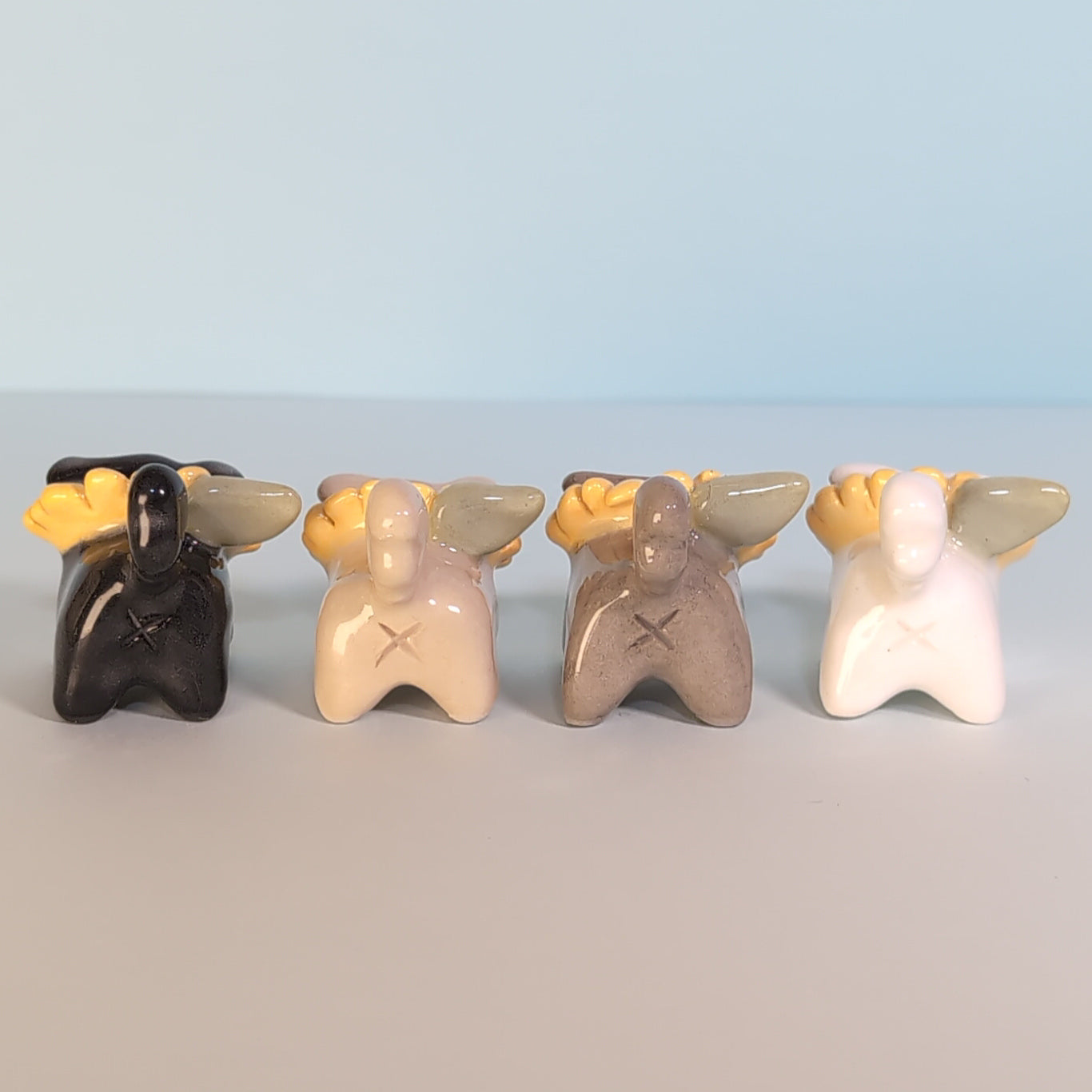 Mini Flower Puppy Dog Ceramic Figurine