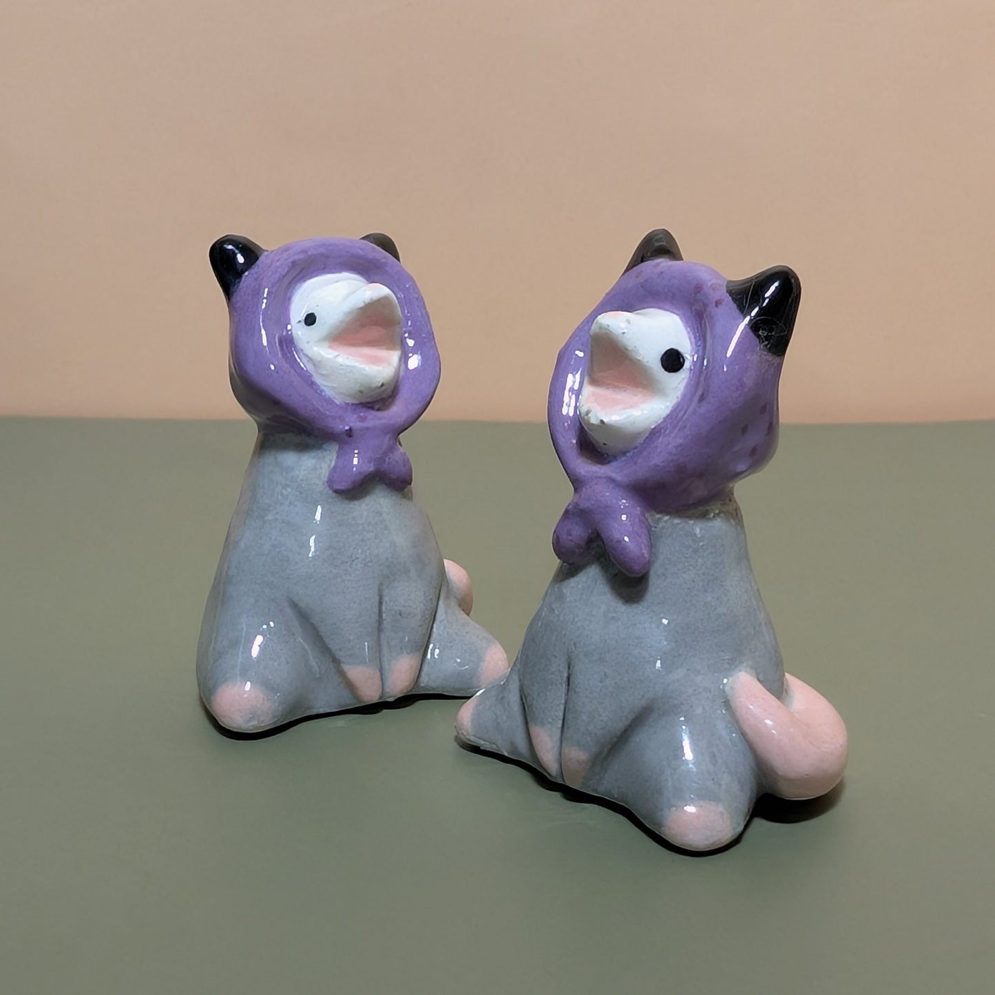 Babushka Possum Ceramic Figurine