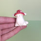Mini Mushroom Puppy Dog Ceramic Figurine