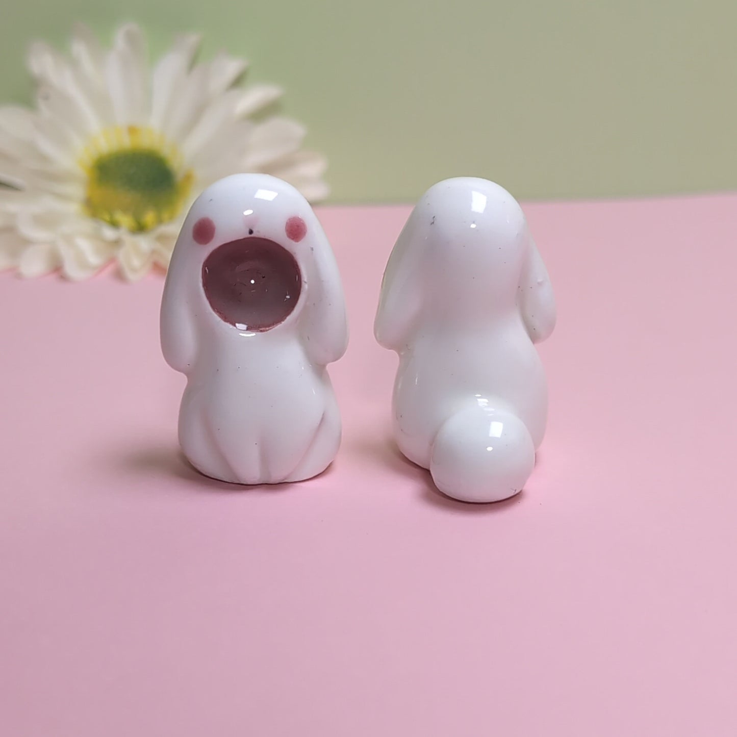 Screaming Bunny Ceramic Figurine