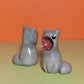 Screaming Cat Ceramic Figurine