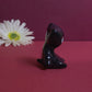 Slouching Black Void Cat Ceramic Figurine