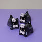 Mini Skeleton Puppy & Cat Ceramic Figurines