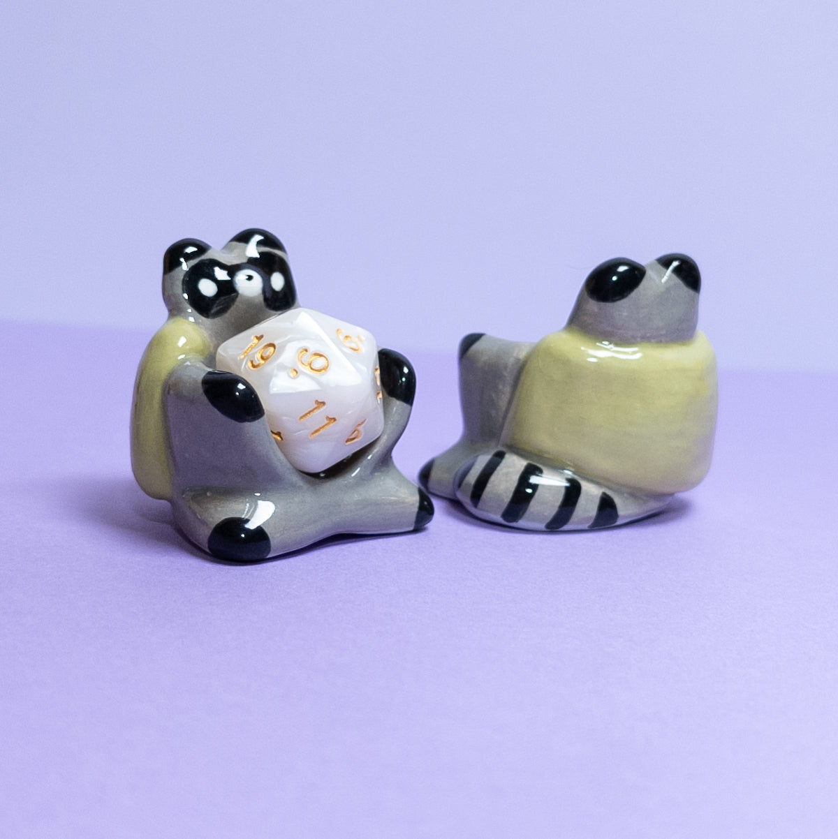 Raccoon with Cloak Dnd Companion D20 Holder