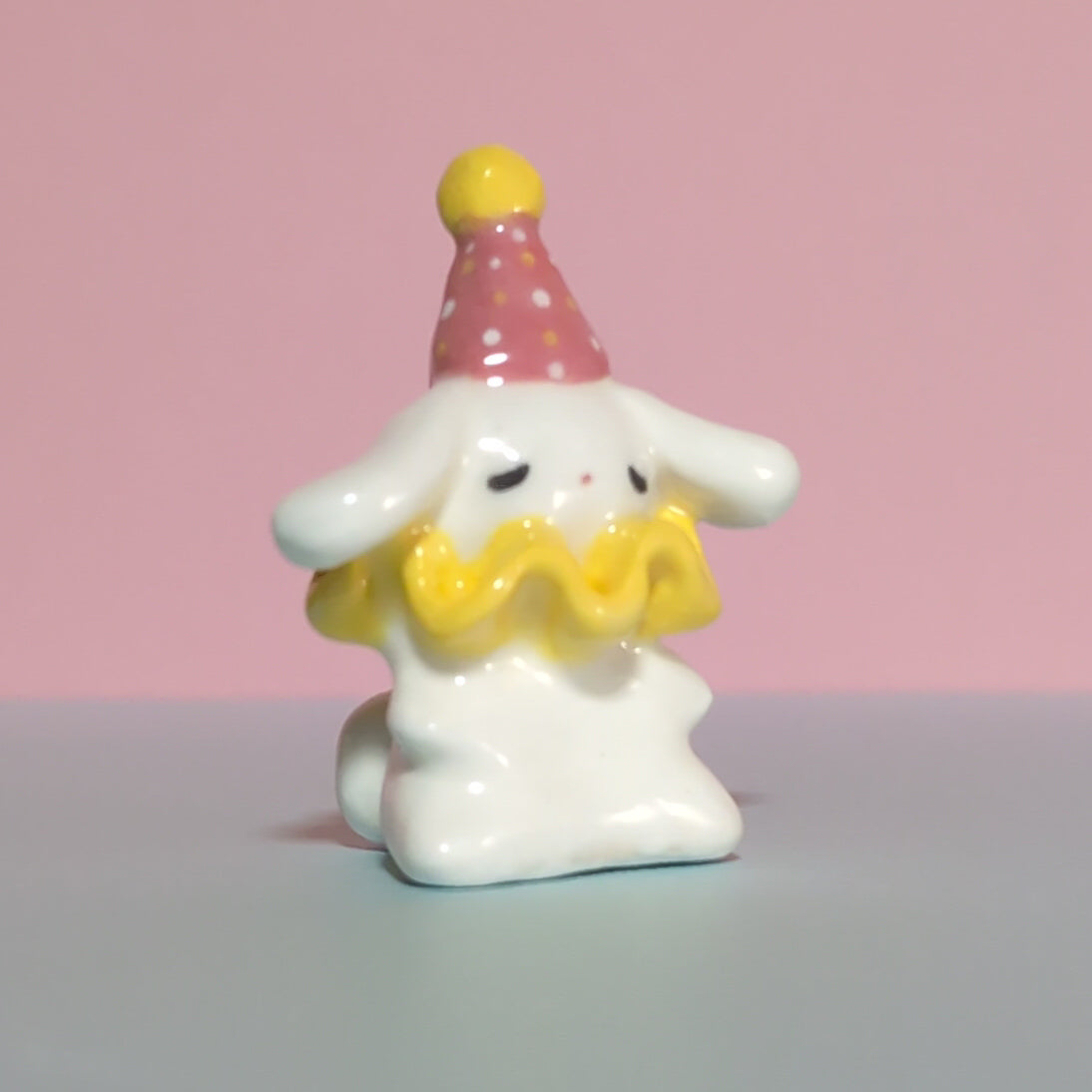 Bunny Clown Ceramic Figurine