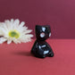 Slouching Black Void Cat Ceramic Figurine