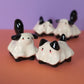 Mini Ghost Puppy & Cat Ceramic Figurines