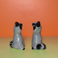 Screaming Raccoon Ceramic Figurine