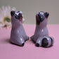 Screaming Raccoon Ceramic Figurine