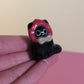 Mini Strawberry Kitty Cat Ceramic Figurine
