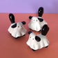 Mini Ghost Puppy & Cat Ceramic Figurines