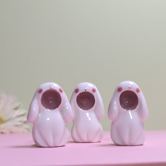Screaming Bunny Ceramic Figurine