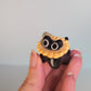 Mini Flower Kitty Cat Ceramic Figurine