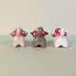 Mini Mushroom Puppy Dog Ceramic Figurine