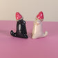 Mini Strawberry Puppy Dog Ceramic Figurine