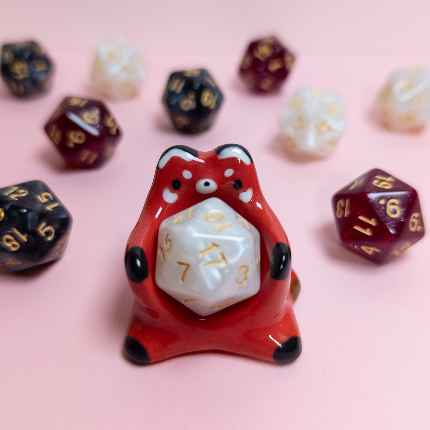 Dnd Red Panda Companion D20 Holder