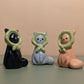 Babushka Cat Ceramic Figurine
