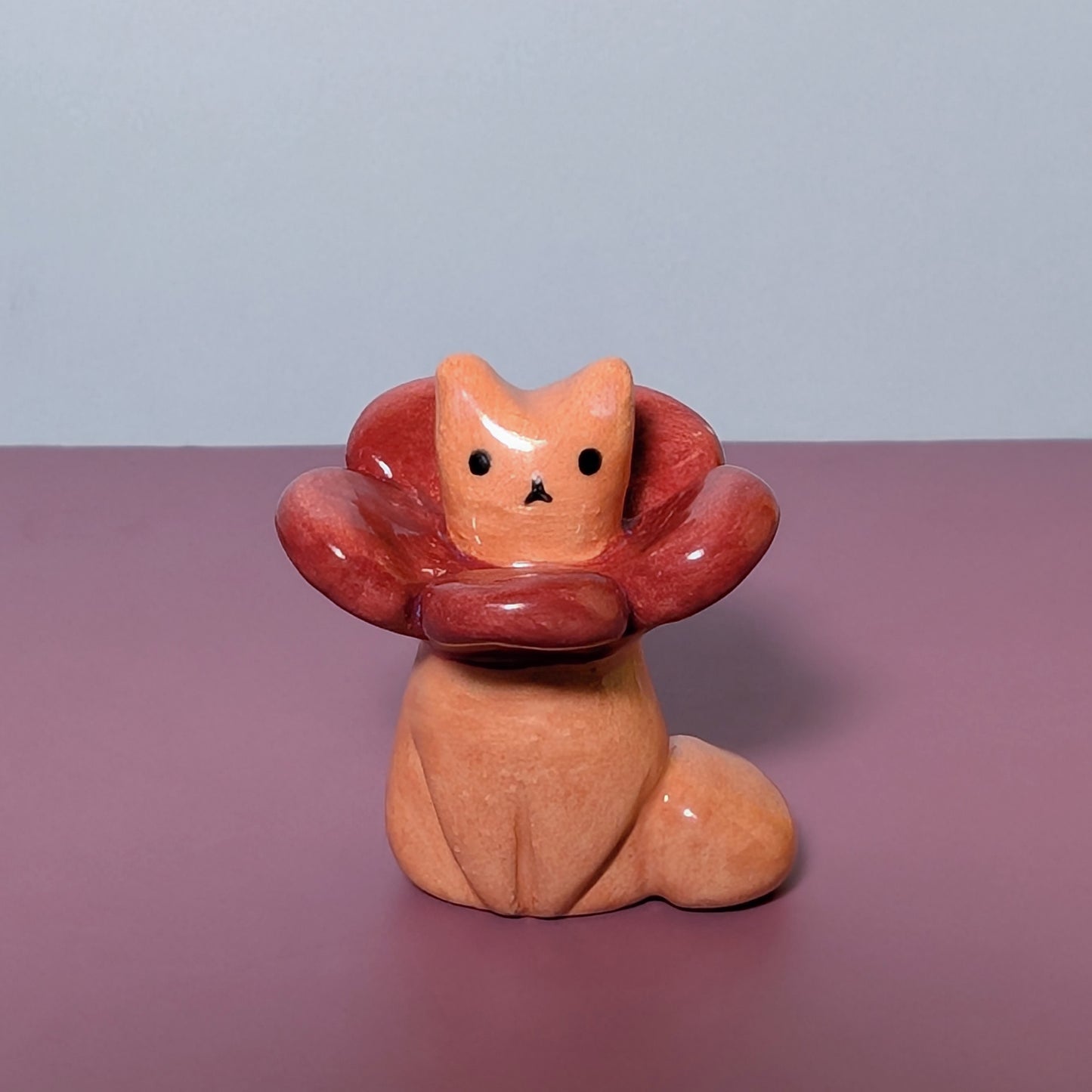 Flower Mishap Kitty Cat Ceramic Figurine