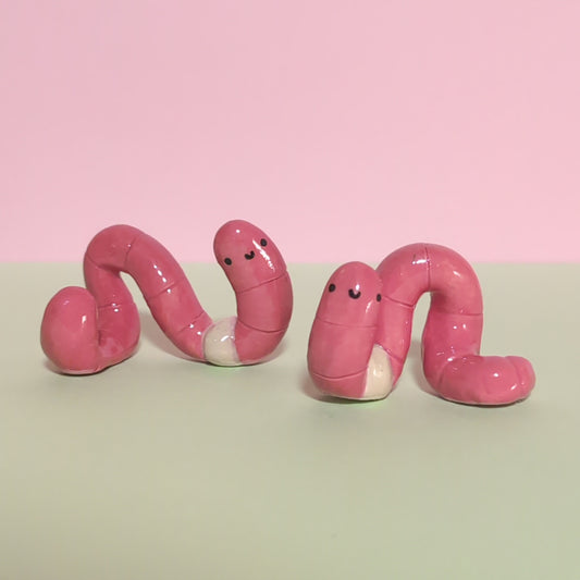 Wormy Ceramic Figurine