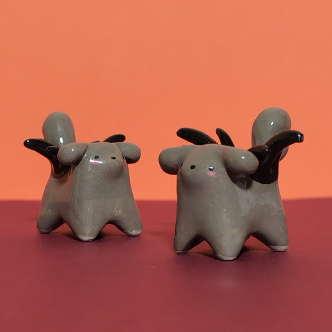 Mini Spider Puppy & Cat Ceramic Figurines