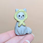 Babushka Cat Ceramic Figurine