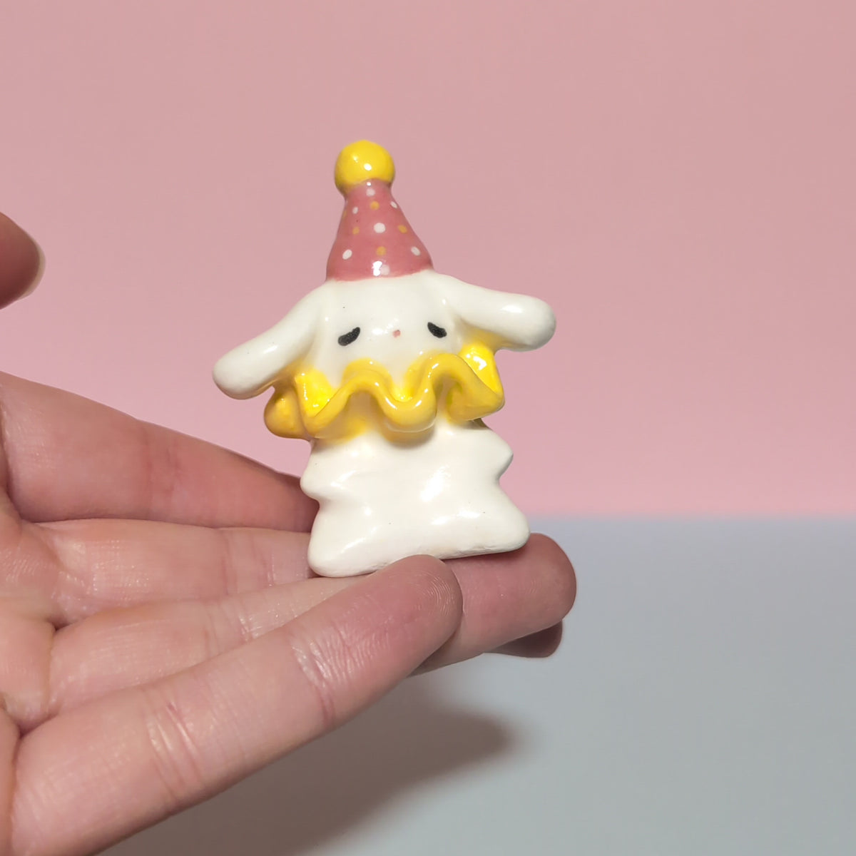 Bunny Clown Ceramic Figurine