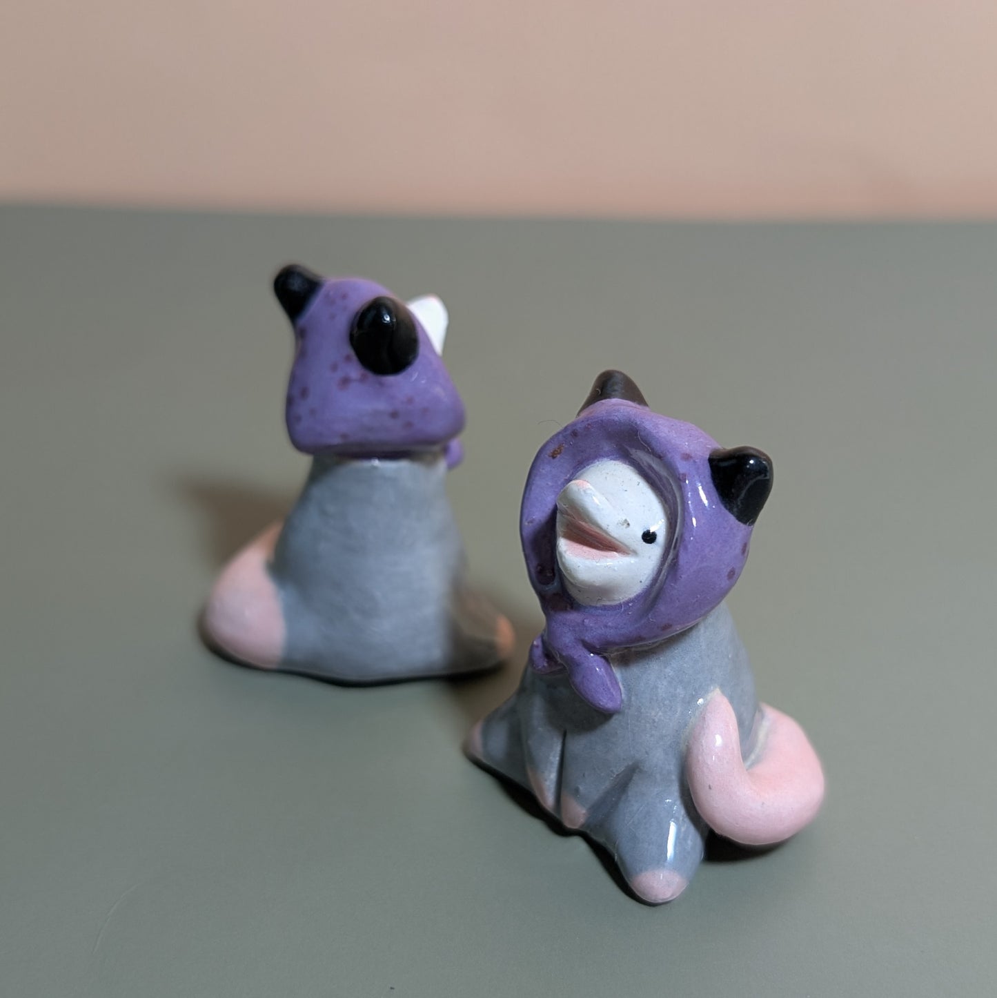 Babushka Possum Ceramic Figurine