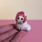 Mini Strawberry Kitty Cat Ceramic Figurine