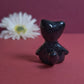 Slouching Black Void Cat Ceramic Figurine