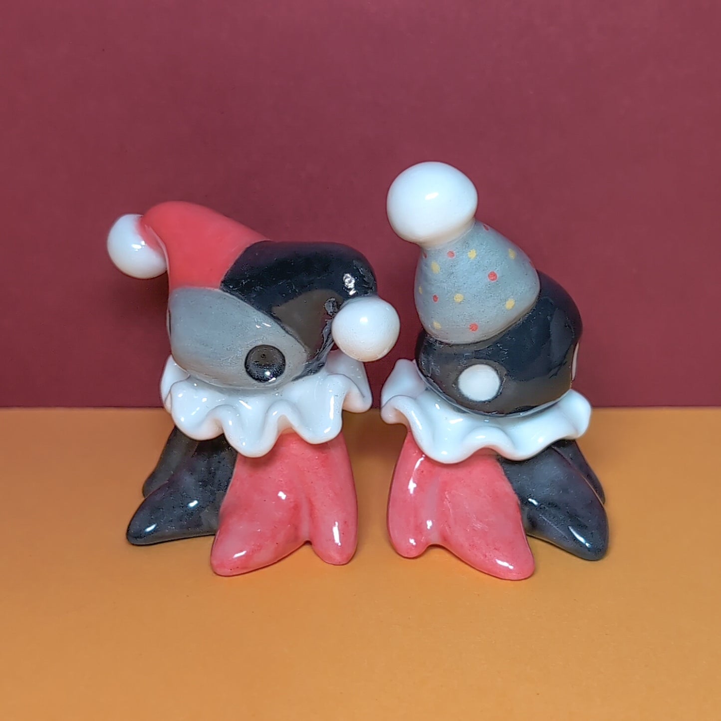 Clown Jester Ceramic Figurine
