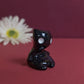 Slouching Black Void Cat Ceramic Figurine